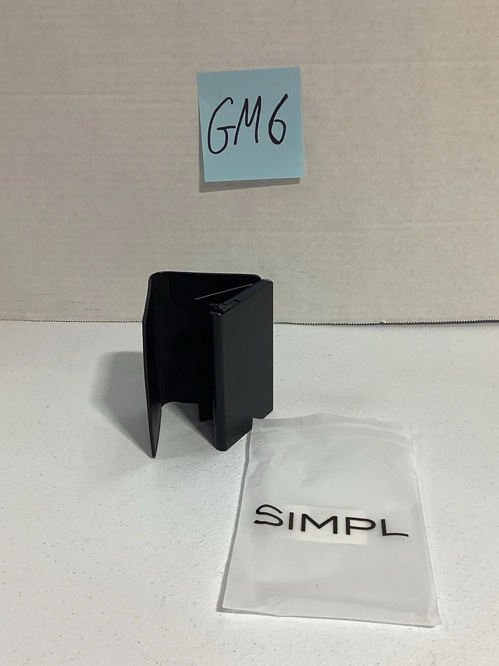 Simple Black Foldable Phone Wallet & Stand